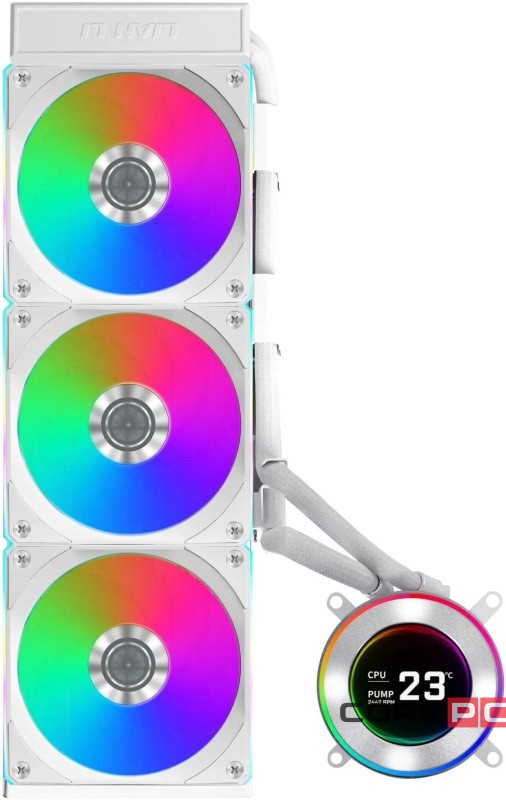 Система жидкостного охлаждения для процессора Lian Li HydroShift II LCD-C 360R GHS2LCD36RW ARGB White (G89.GHS2LCD36RW.R0)