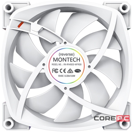 Вентилятор для корпуса Montech RX140 Reverse ARGB White (RX140W) PWM