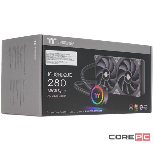 Система жидкостного охлаждения для процессора Thermaltake TOUGHLIQUID 280 ARGB CL-W320-PL14BL-A