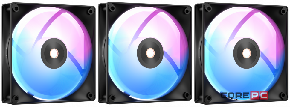 Комплект вентиляторов для корпуса Ocypus Delta F12 BK ARGB LED 3 in 1 Black (Delta-F12-BK3AM00X-GL)