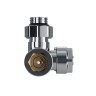 Узел нижнего подключения термостатический угловой Royal Thermo Design Pro 15мм М30х1,5 (Хром)