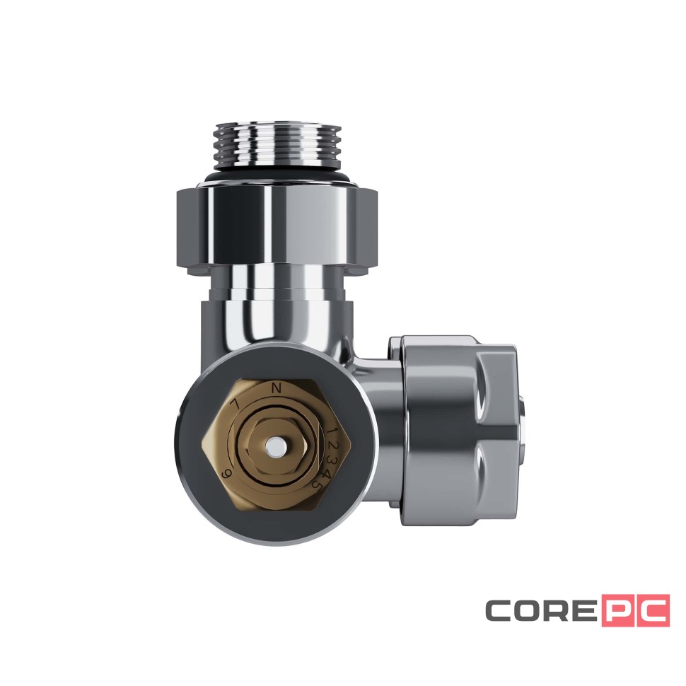 Узел нижнего подключения термостатический угловой Royal Thermo Design Pro 15мм М30х1,5 (Хром)