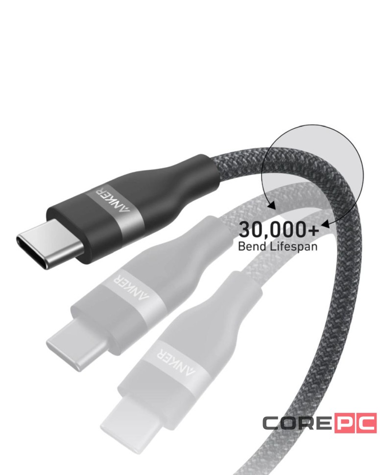 Usb Кабель-зарядка Type-C на Type-C Anker (A82E2611) 240W 0.9м чёрный