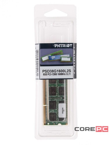 Оперативная память 8 Gb 1600 MHz PATRIOT SL (PSD38G1600L2S)