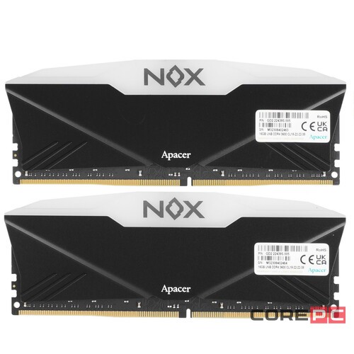 Оперативная память 32 Gb 3600 MHz Apacer NOX RGB Black (AH4U32G36C25YNBAA-2)