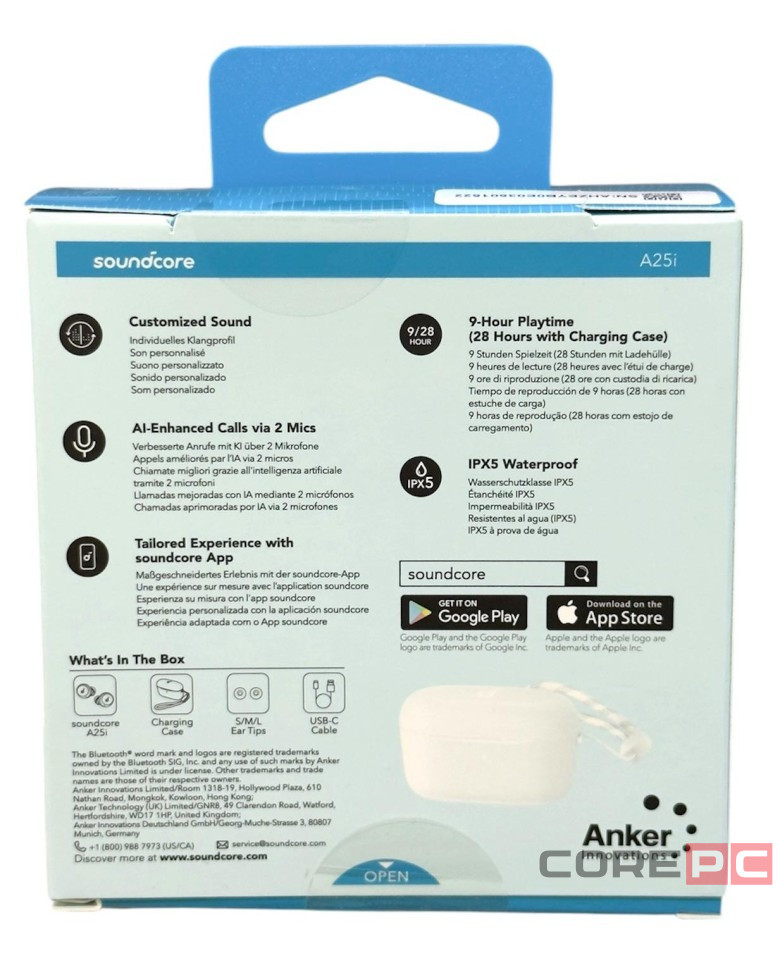 Беспроводные наушники TWS Anker Soundcore A25i A3948 белые