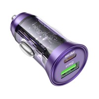 Автомобильное заряд. устр. Borofone BZ26A 1USB/1C 3A фиолетовый