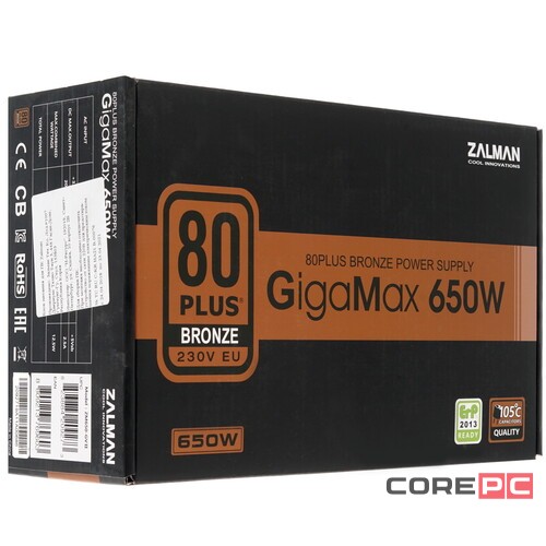 Блок питания Zalman 650W GIGAMAX ZM650-GVII