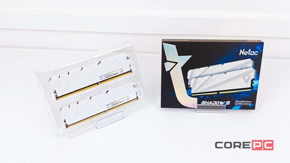 Оперативная память 16 Gb 3200 MHz NETAC SHADOW S White (NTSSD4P32DP-16W)