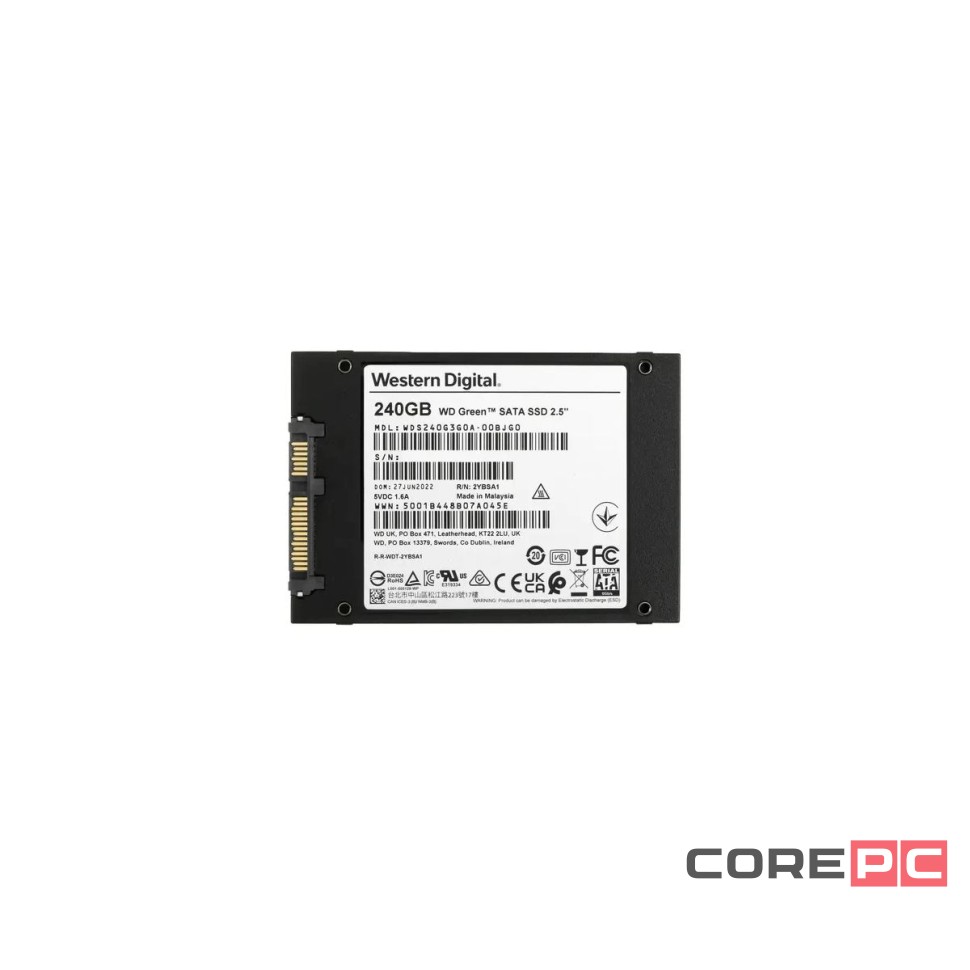 Твердотельный накопитель Western Digital 240 Gb Green WDS240G3G0A