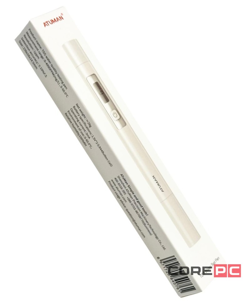 Анализатор качества воды Xiaomi DUKA TDS Water Quality Detection Pen белый