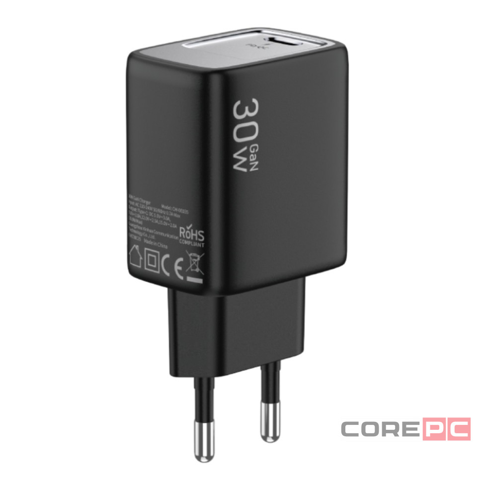Сетевое зар. устр. Keephone Booster 1C Gan 30W черное