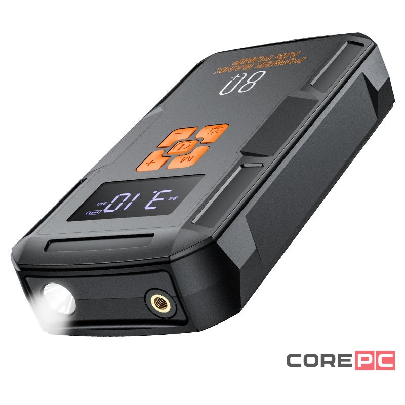 Пусковое устройство/насос для авто Hoco QS2 8000mAh/800A черное