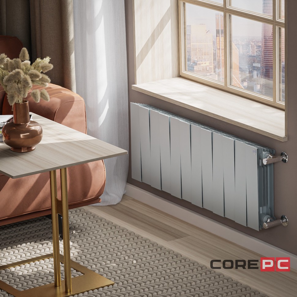 Радиатор Royal Thermo PianoForte 300 /Silver Satin - 12 секц.