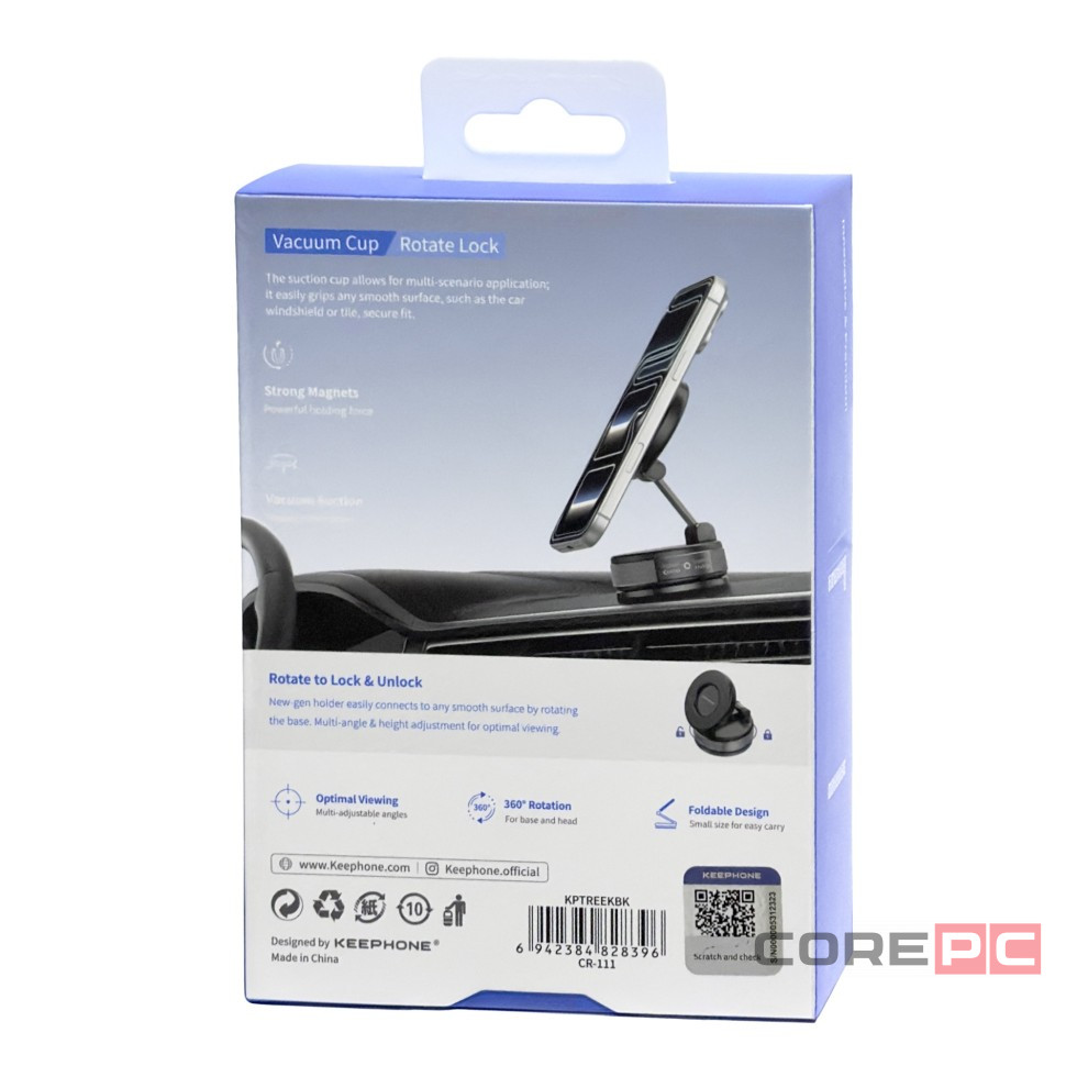 Держатель в автомобиль на торпеду Keephone Treek черный