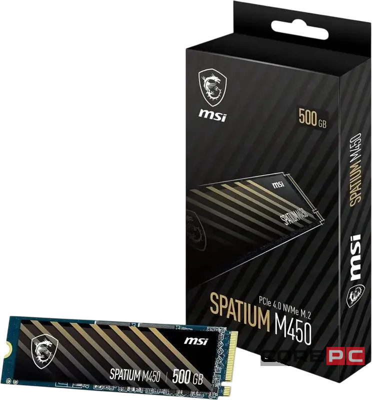 Твердотельный накопитель MSI 500 Gb SPATIUM M450 V1 (S78-440K380-P83)