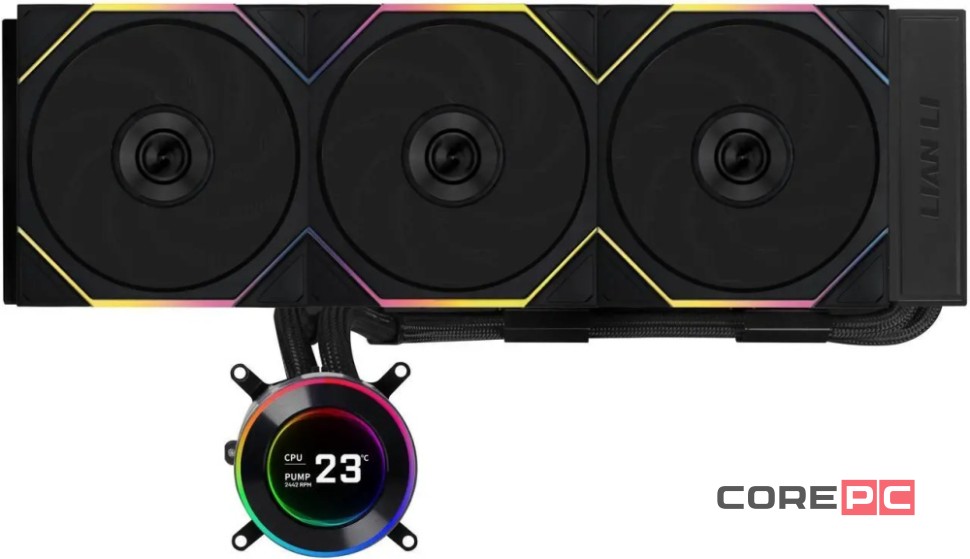 Система жидкостного охлаждения для процессора Lian Li HydroShift II LCD-C 360TL GHS2LCD36TB ARGB Black (G89.GHS2LCD36TB.R0)