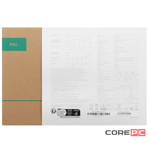 Блок питания Deepcool 750W PL750D (R-PL750D-FC0B-EU-V2) 16 Pin (PCIe 5.0 Connector Cable Details)