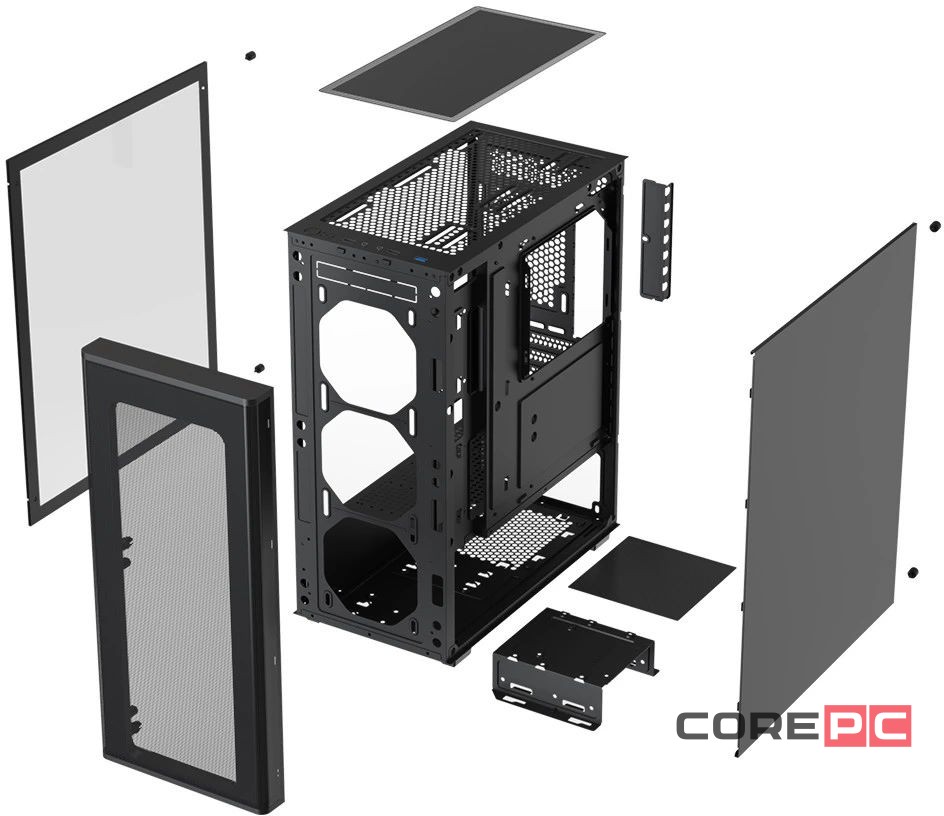Компьютерный корпус XASTRA A300M 4ARGB-C6 TG Black (A300M-4FG12A-C6)