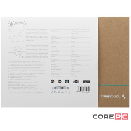 Система жидкостного охлаждения для процессора Deepcool LT520 ARGB R-LT520-BKAMNF-G-1 PWM
