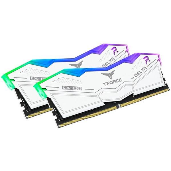 Оперативная память 32 Gb 7600 MHz Team Group T-FORCE DELTA RGB White (FF4D532G7600HC36DDC01)