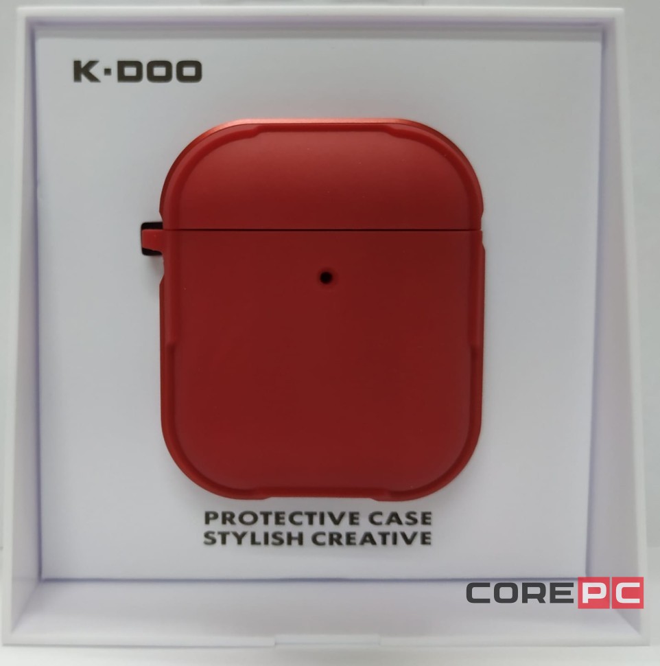 Силиконовый чехол для AirPods 1/2 K-DOO CrashGuard красный
