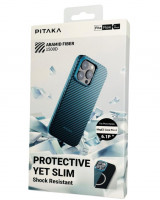 Накладка для i-Phone 15 Pro 6.1" Pitaka MagEZ Case Pro 4 Protective Yet Slim синий, кевлар(арамид)