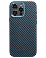 Накладка для i-Phone 15 Pro 6.1" Pitaka MagEZ Case Pro 4 Protective Yet Slim синий, кевлар(арамид)
