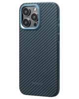 Накладка для i-Phone 15 Pro 6.1" Pitaka MagEZ Case Pro 4 Protective Yet Slim синий, кевлар(арамид)