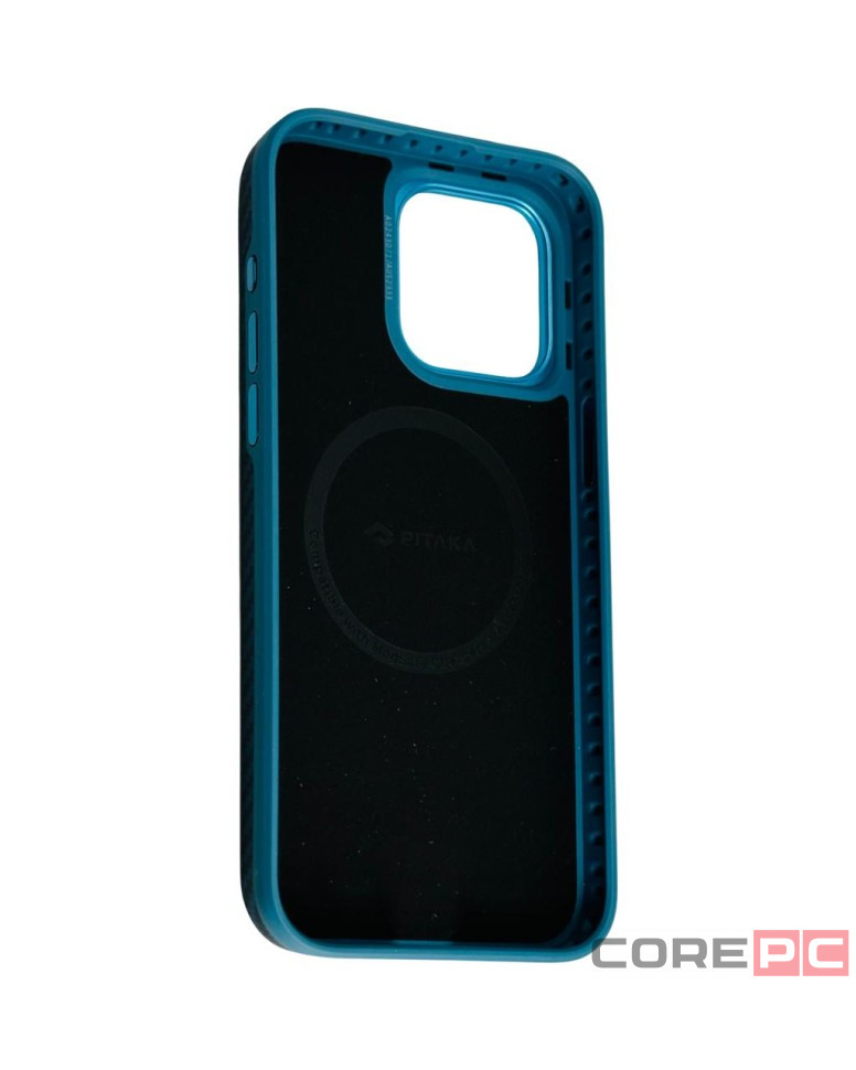 Накладка для i-Phone 15 Pro 6.1" Pitaka MagEZ Case Pro 4  Protective Yet Slim синий, кевлар(арамид)