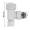 Набор термостатический угловой Royal Thermo Design Pro 15мм М30х1,5 (Белый)