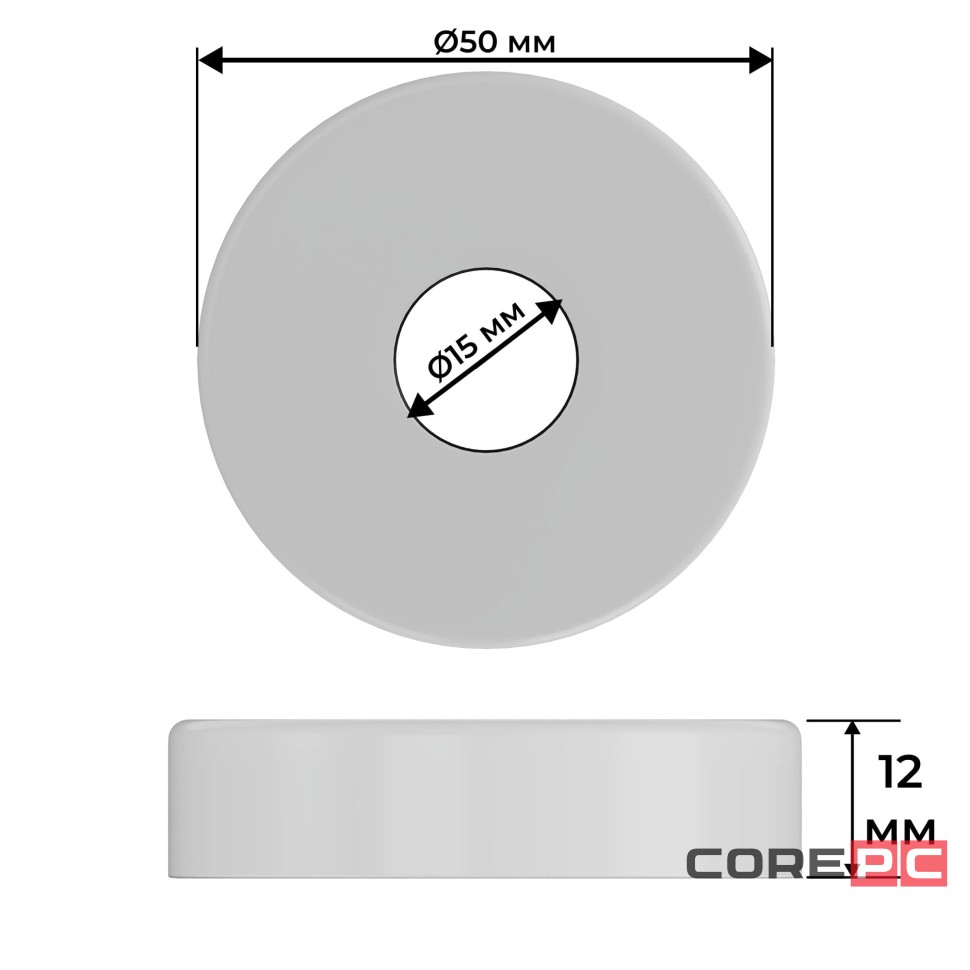 Набор термостатический угловой Royal Thermo Design Pro 15мм М30х1,5 (Белый)