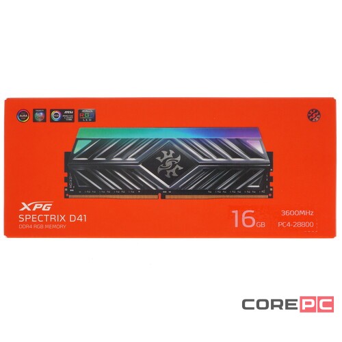 Оперативная память 16 Gb 3600 MHz ADATA XPG SPECTRIX D41 RGB (AX4U360016G18I-ST41)