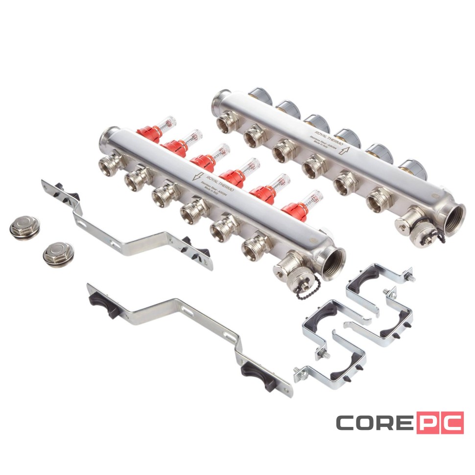 Коллектор нерж. в сборе с расходомерами 1quot; ВР-3/4quot; НР, 11 выходов