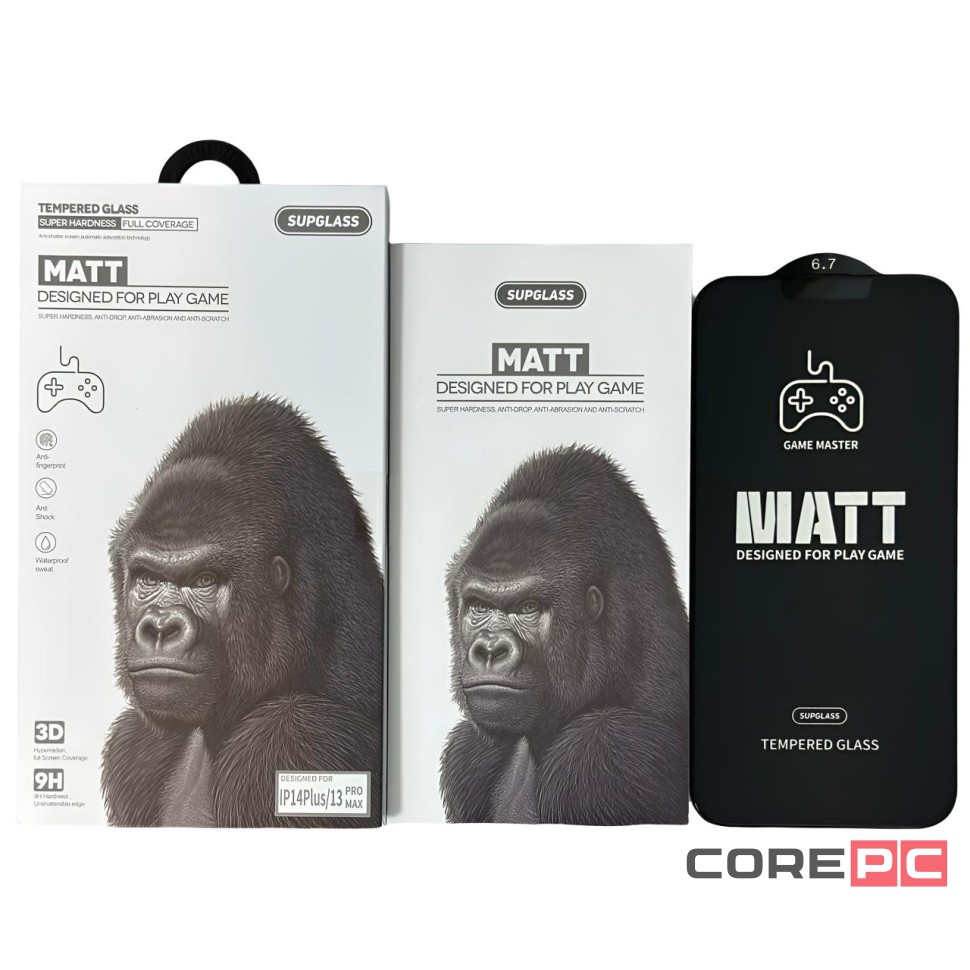 Защитное стекло матовое для i-Phone 14 Plus/13 Pro Max Supglass XC-13 3D