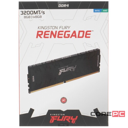 Оперативная память 8 Gb 3200 MHz Kingston FURY RENEGADE Black (KF432C16RB/8)