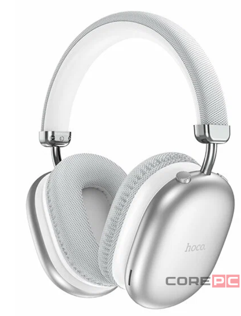 Стереонаушники Bluetooth полноразмерные Hoco W35 Max V5.3/45ч серебристые