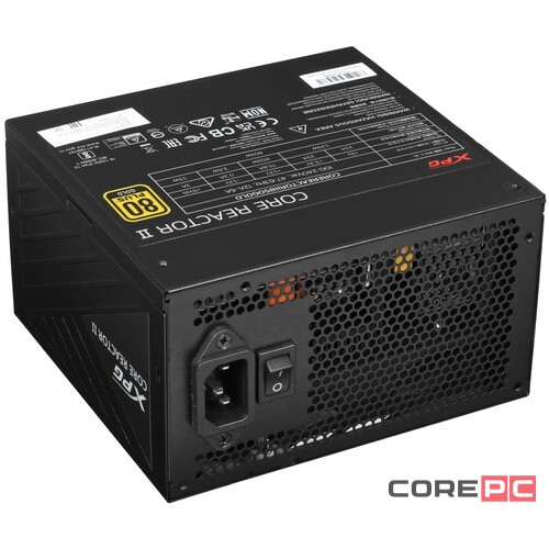 Блок питания ADATA XPG 850W CORE REACTOR II Black (COREREACTORII850G-BKCEU) (PCIe 5.0 Connector Cable Details)