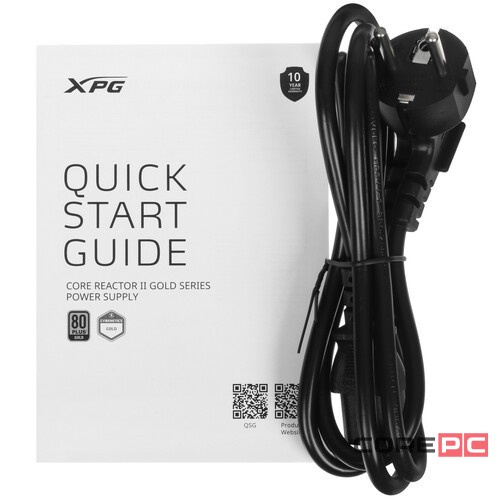 Блок питания ADATA XPG 850W CORE REACTOR II Black (COREREACTORII850G-BKCEU) (PCIe 5.0 Connector Cable Details)