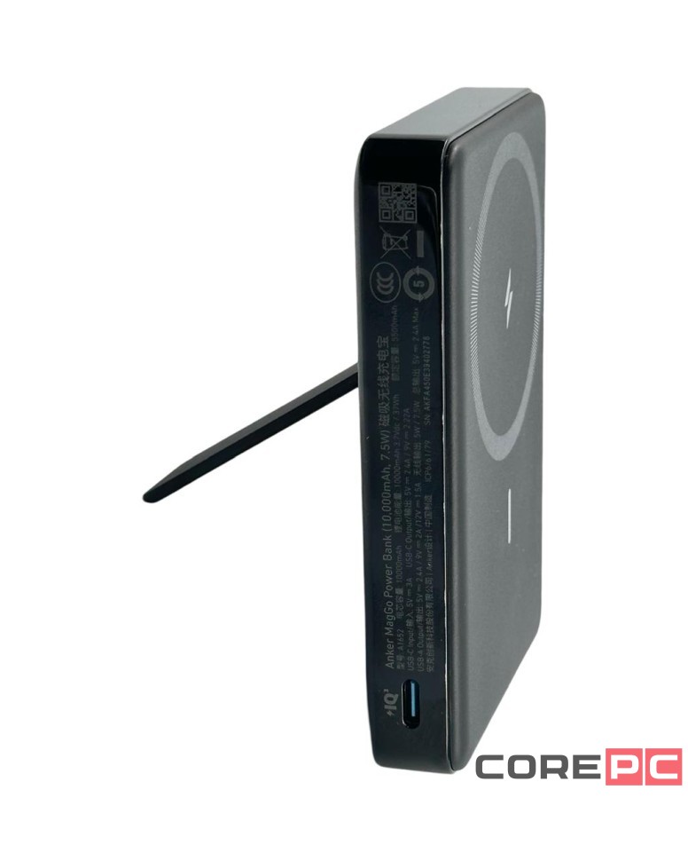 Powerbank с беспроводной зарядкой Anker MagGo 10000mAh 1USB/1C (A1652) черный