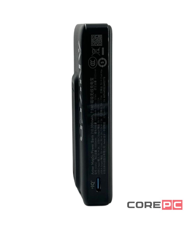 Powerbank с беспроводной зарядкой Anker MagGo 10000mAh 1USB/1C (A1652) черный