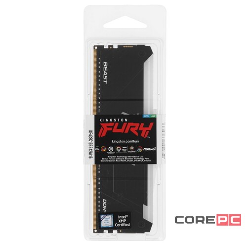 Оперативная память 16 Gb 3200 MHz Kingston FURY Beast RGB XMP Black (KF432C16BB12A/16)