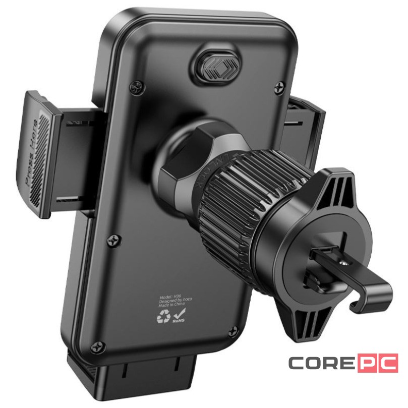 Держатель в автомобиль в воздуховод Hoco H36 с зажимом черный