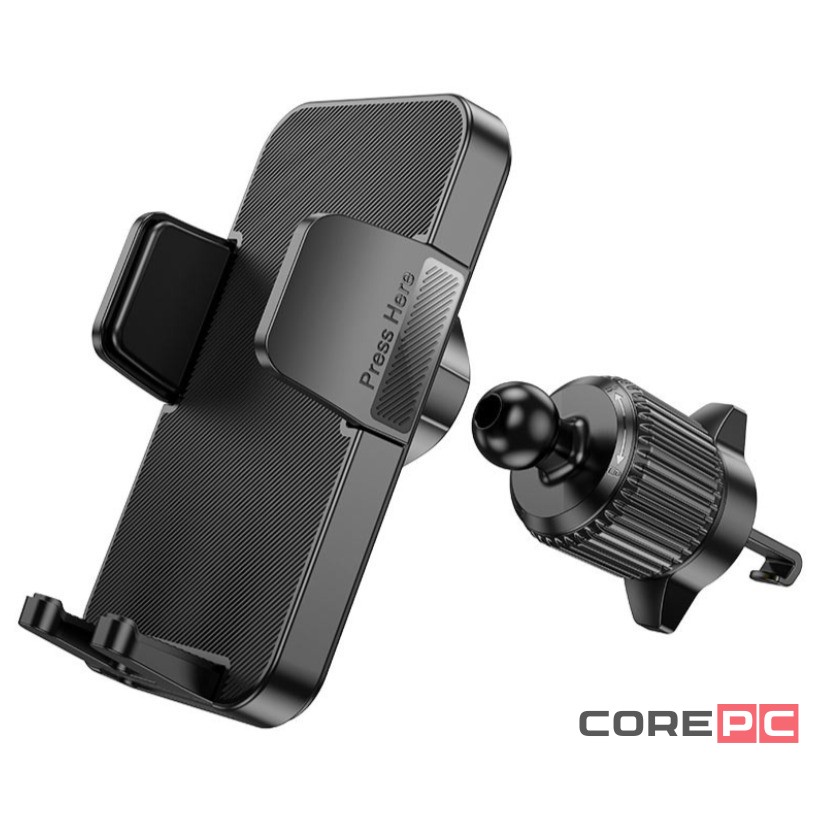 Держатель в автомобиль в воздуховод Hoco H36 с зажимом черный