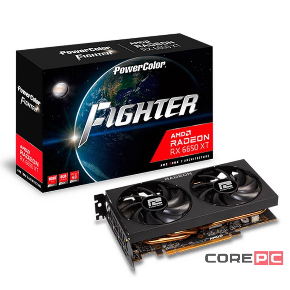 Видеокарта PowerColor (AXRX 6650XT 8GBD6-3DH) Radeon RX 6650 XT 8GB Fighter