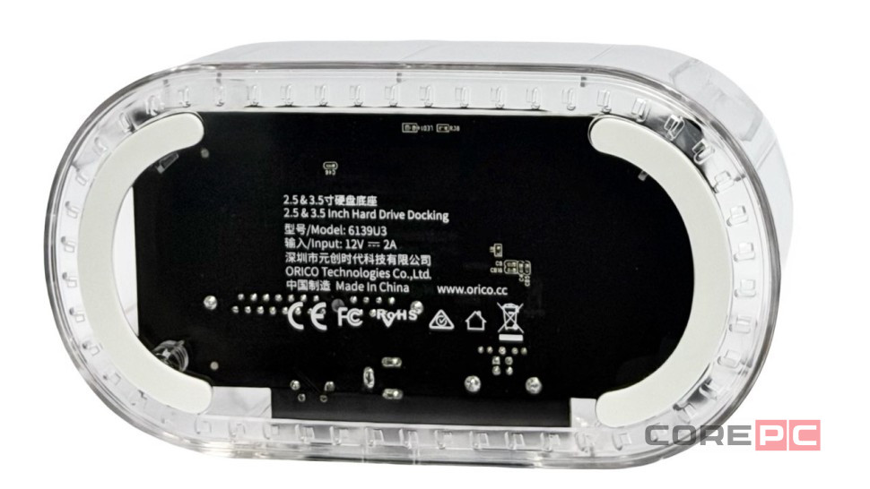 Док-станция для 1 HDD Orico 6139-U3 5Gbps USB3.0 прозрачная