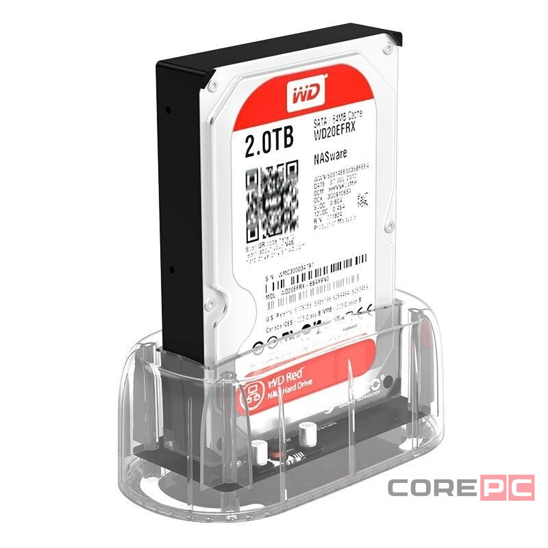 Док-станция для 1 HDD Orico 6139-U3 5Gbps USB3.0 прозрачная