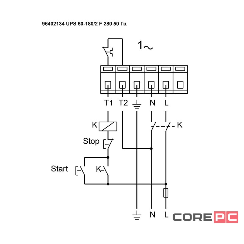 Насос циркуляционный Grundfos UPS 50-180 F (1х220)