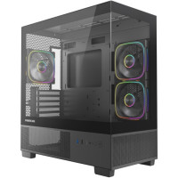 Компьютерный корпус Powercase Vision Micro S3B TG ARGB Black (CVMMSB-A3)