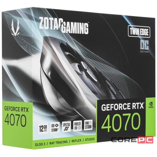 Видеокарта ZOTAC (ZT-D40700H-10M) GeForce RTX 4070 12GB TWIN EDGE OC